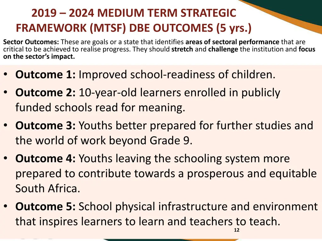 2019 2024 medium term strategic framework mtsf 1
