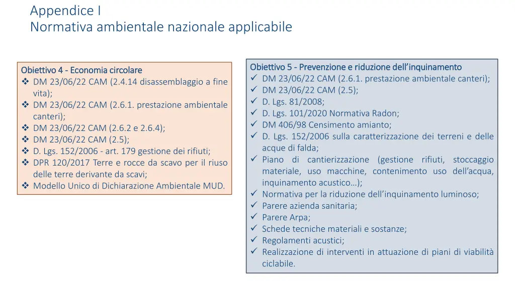 appendice i normativa ambientale nazionale 1