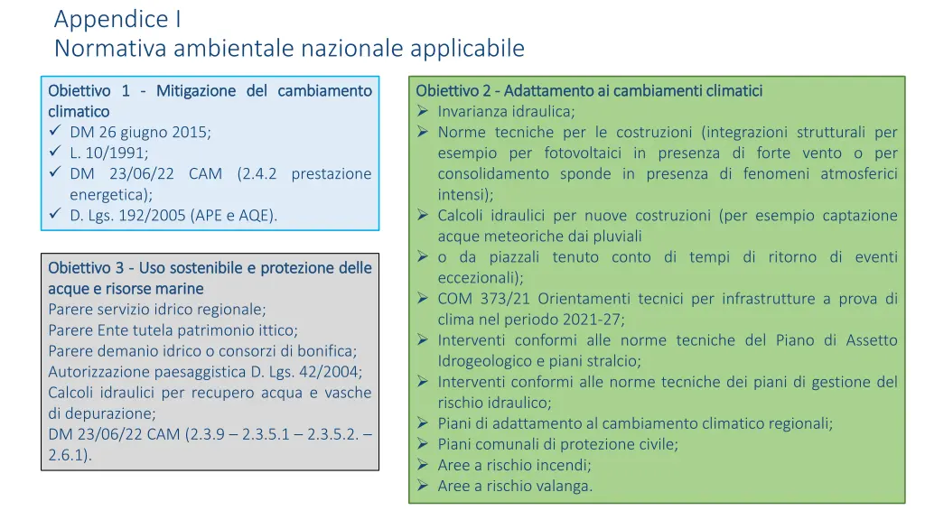 appendice i normativa ambientale nazionale