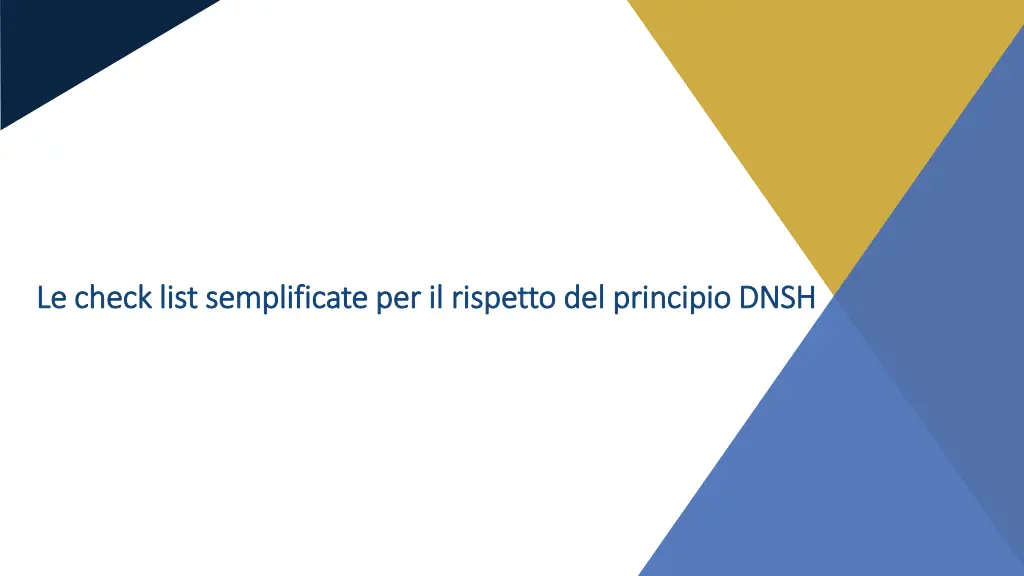 le check list semplificate per il rispetto