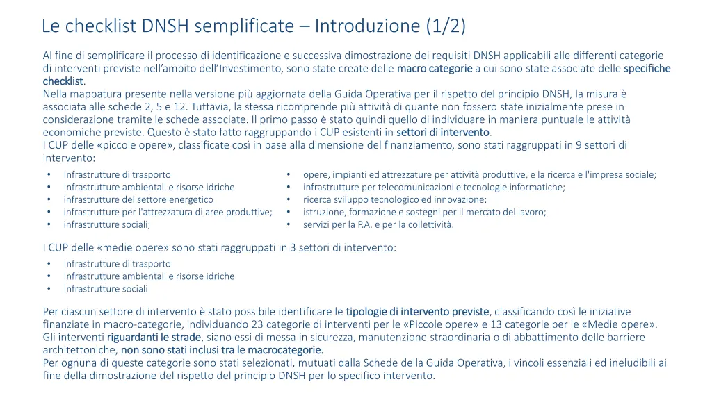 le checklist dnsh semplificate introduzione 1 2