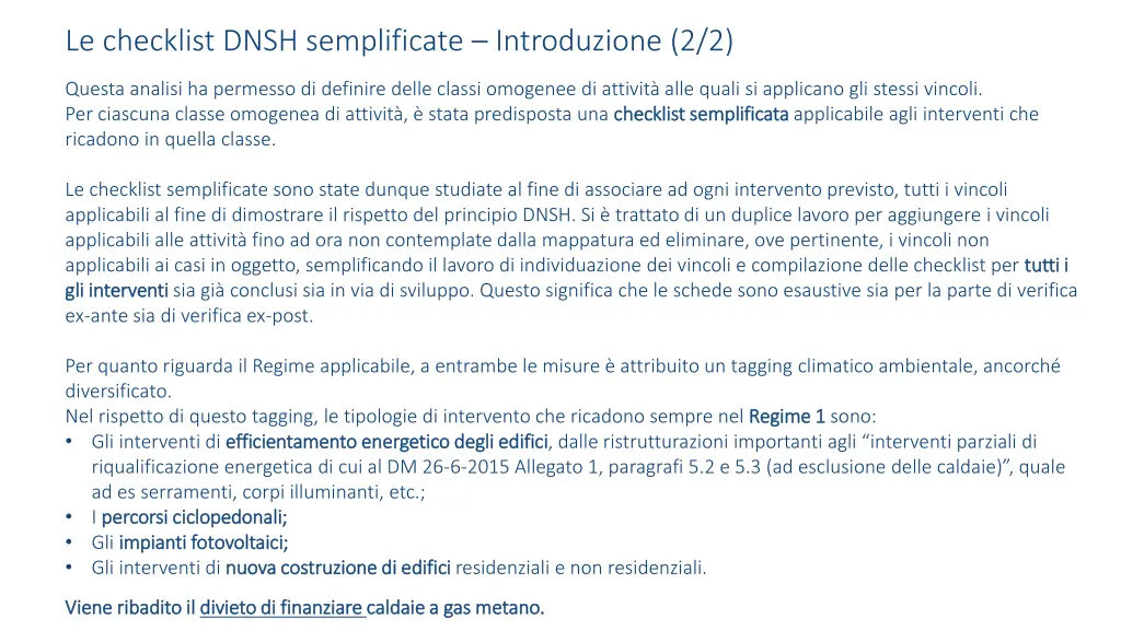 le checklist dnsh semplificate introduzione 2 2