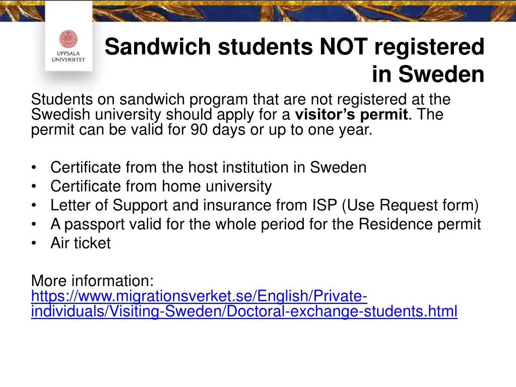 sandwich students not registered