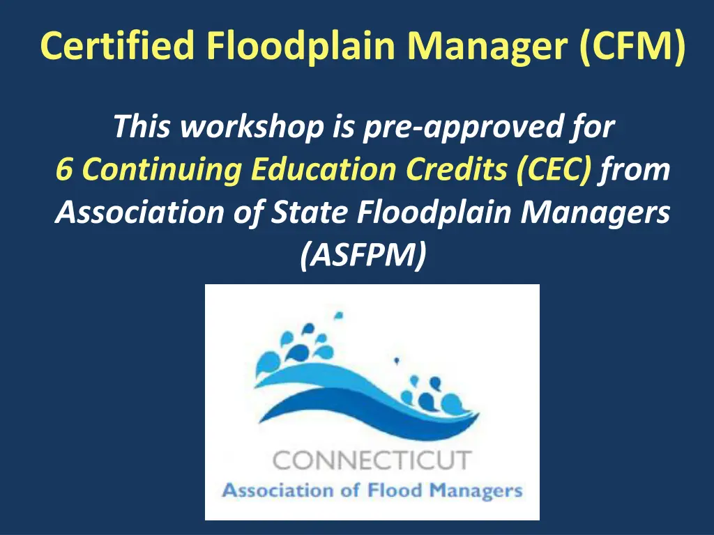 certified floodplain manager cfm