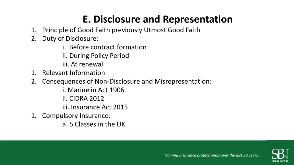 e disclosure and representation 1 principle