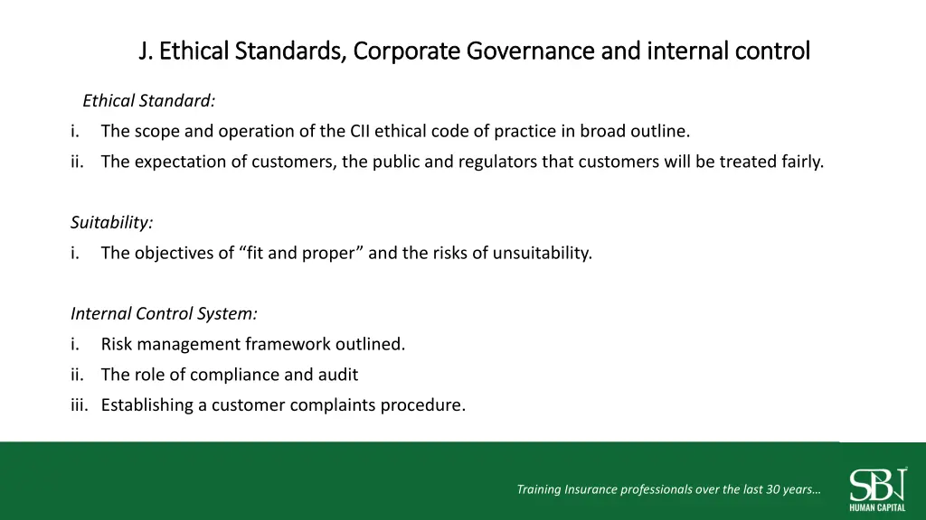 j j ethical standards corporate governance 1