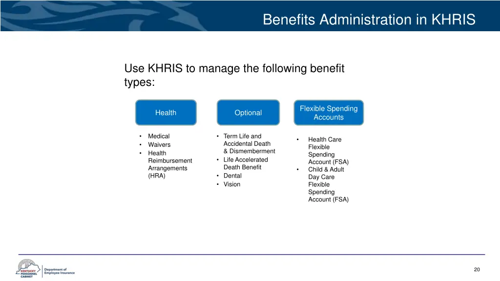 benefits administration in khris