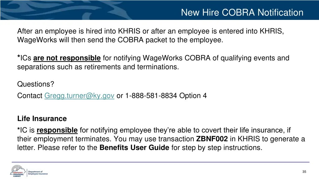 new hire cobra notification