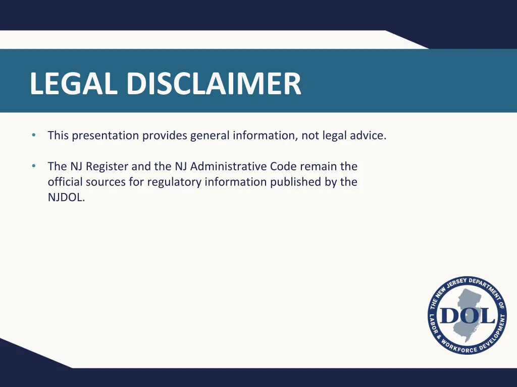 legal disclaimer