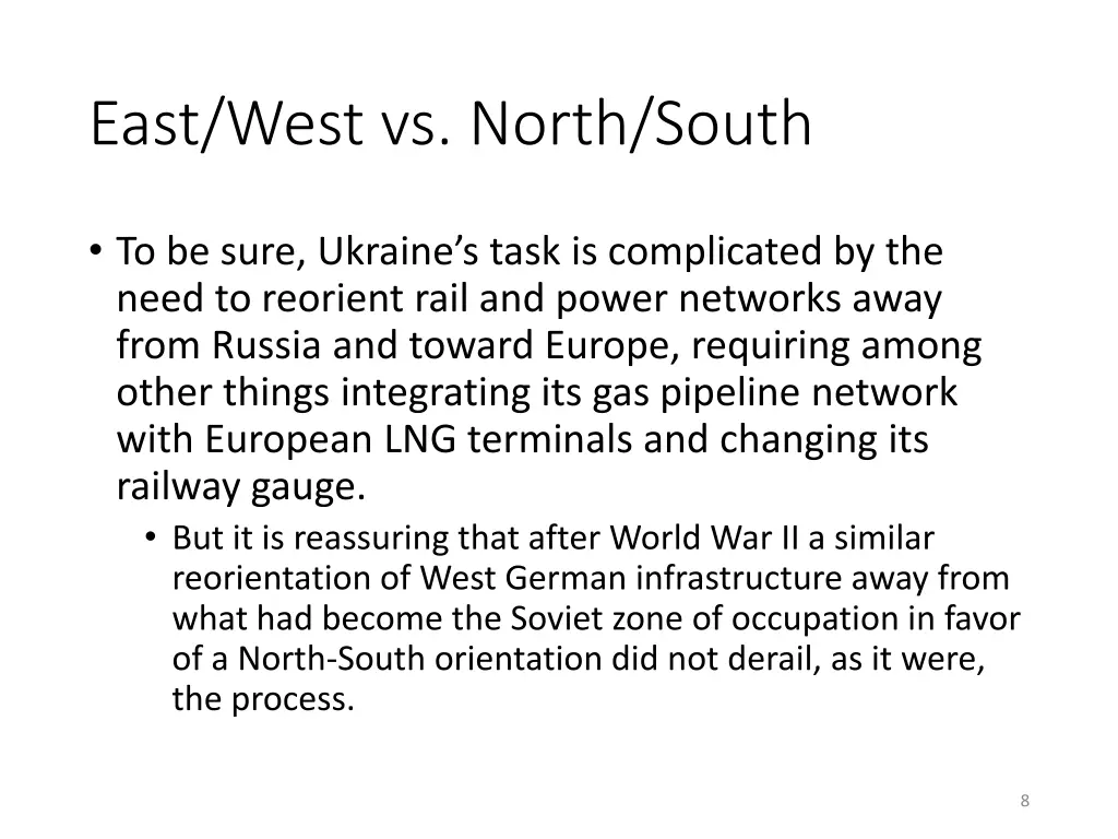 east west vs north south