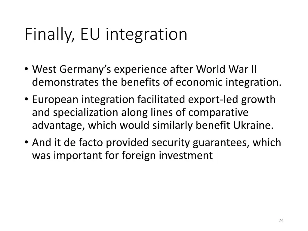 finally eu integration