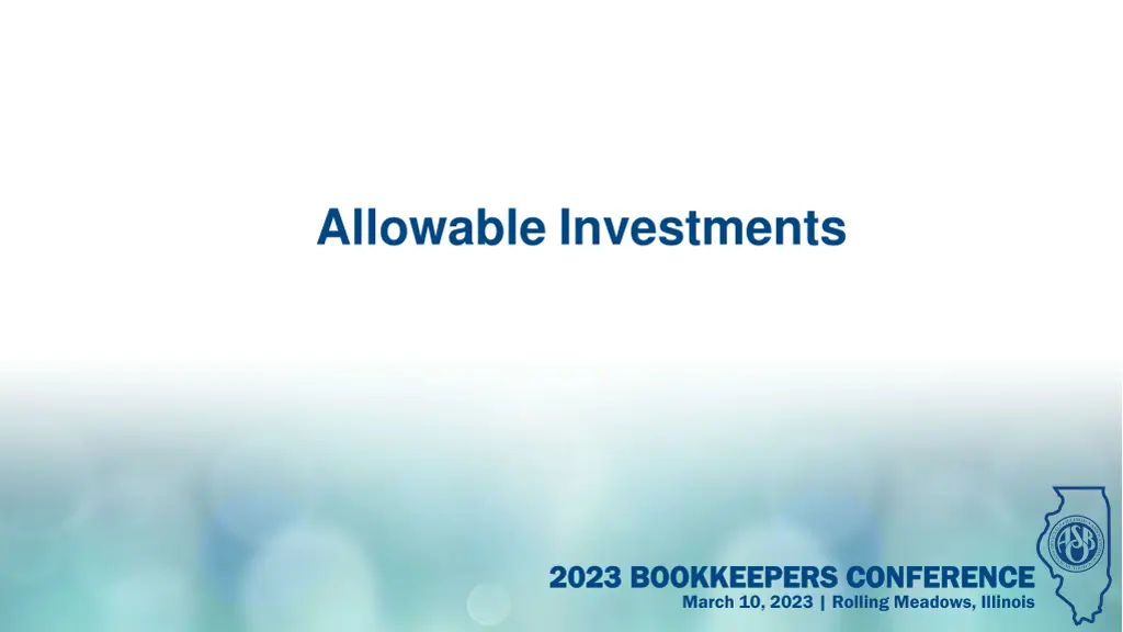 allowable investments