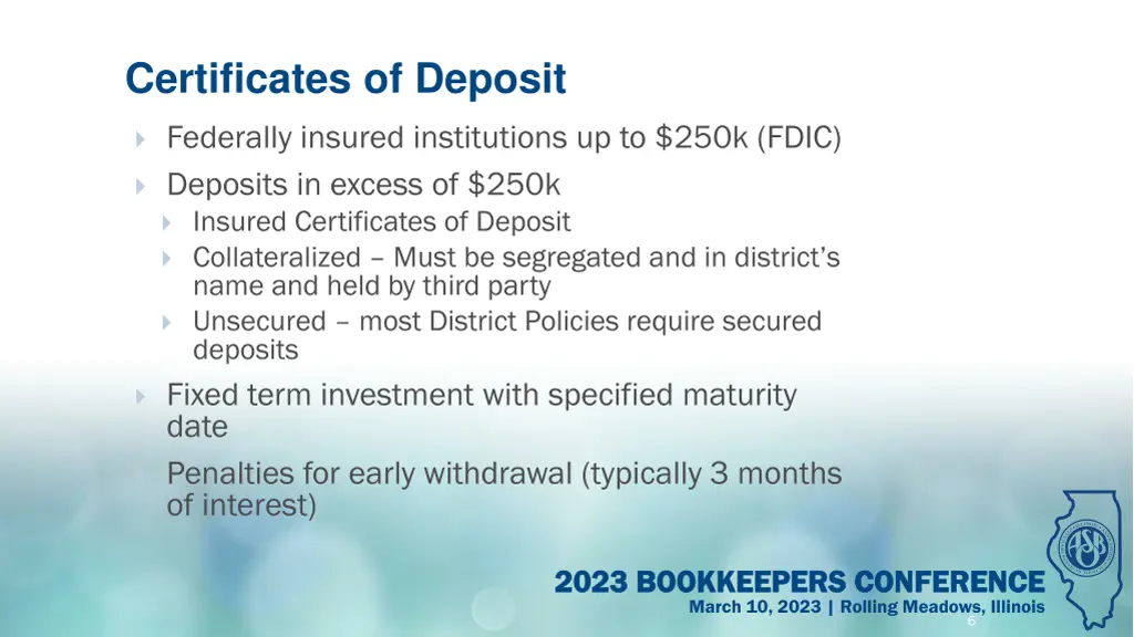 certificates of deposit