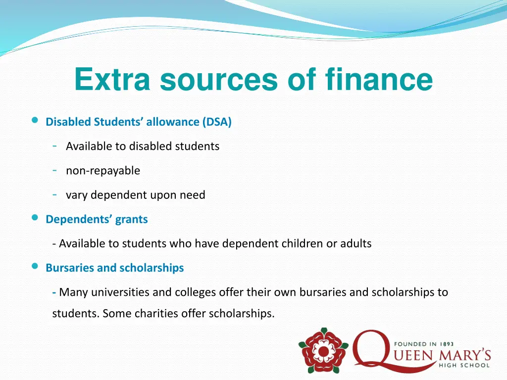 extra sources of finance