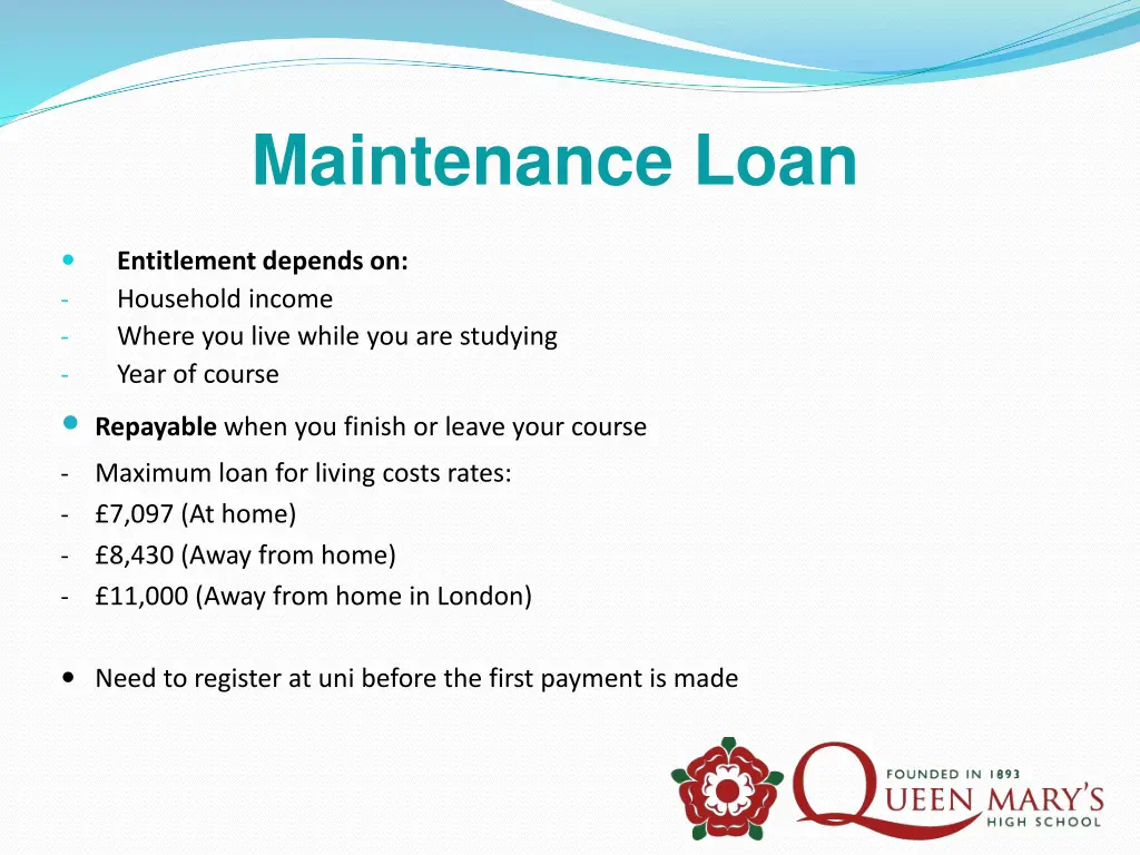 maintenance loan