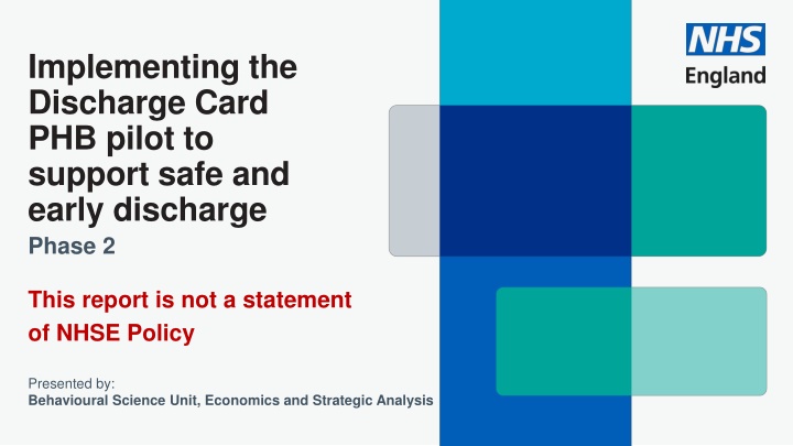 implementing the discharge card phb pilot