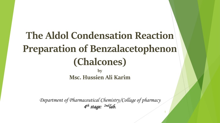 the aldol condensation reaction preparation