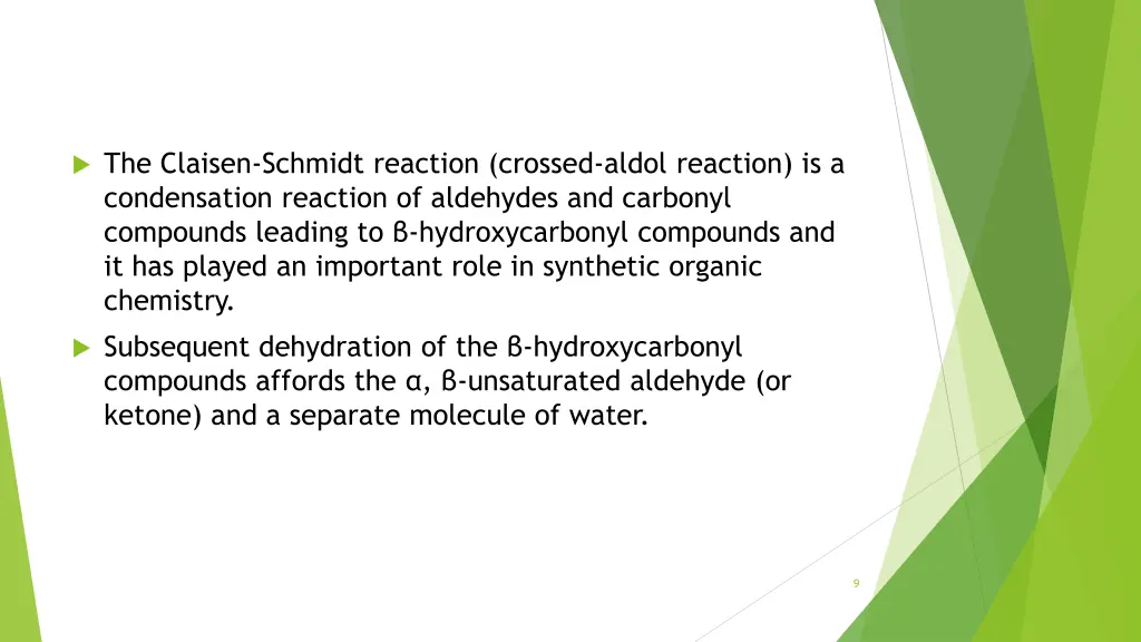 the claisen schmidt reaction crossed aldol