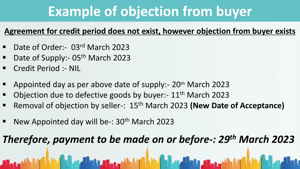 example of objection from buyer