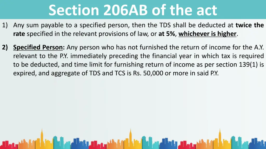 section 206ab of the act 1 any sum payable