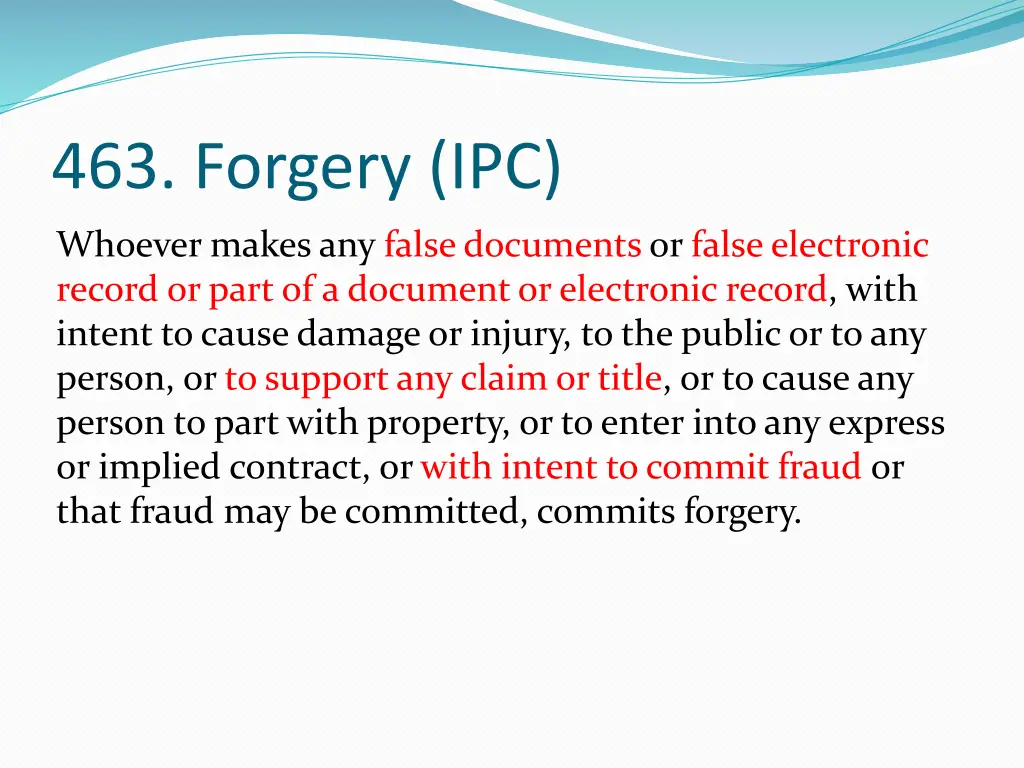 463 forgery ipc