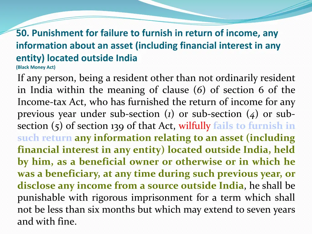 50 punishment for failure to furnish in return