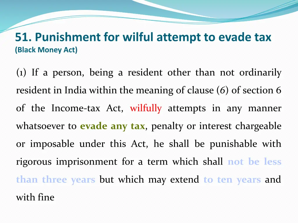 51 punishment for wilful attempt to evade