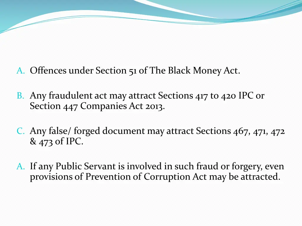 a offences under section 51 of the black money act