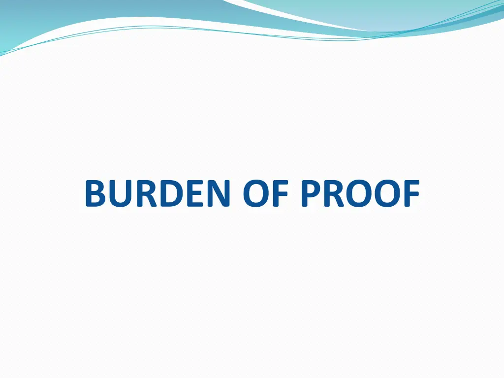 burden of proof