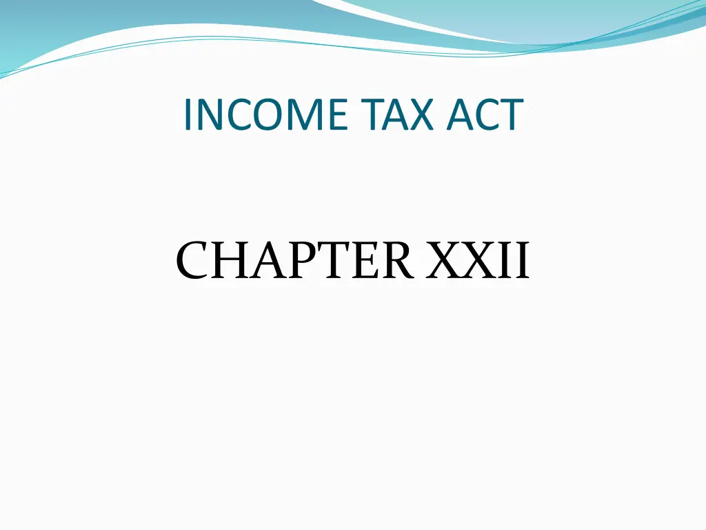 income tax act