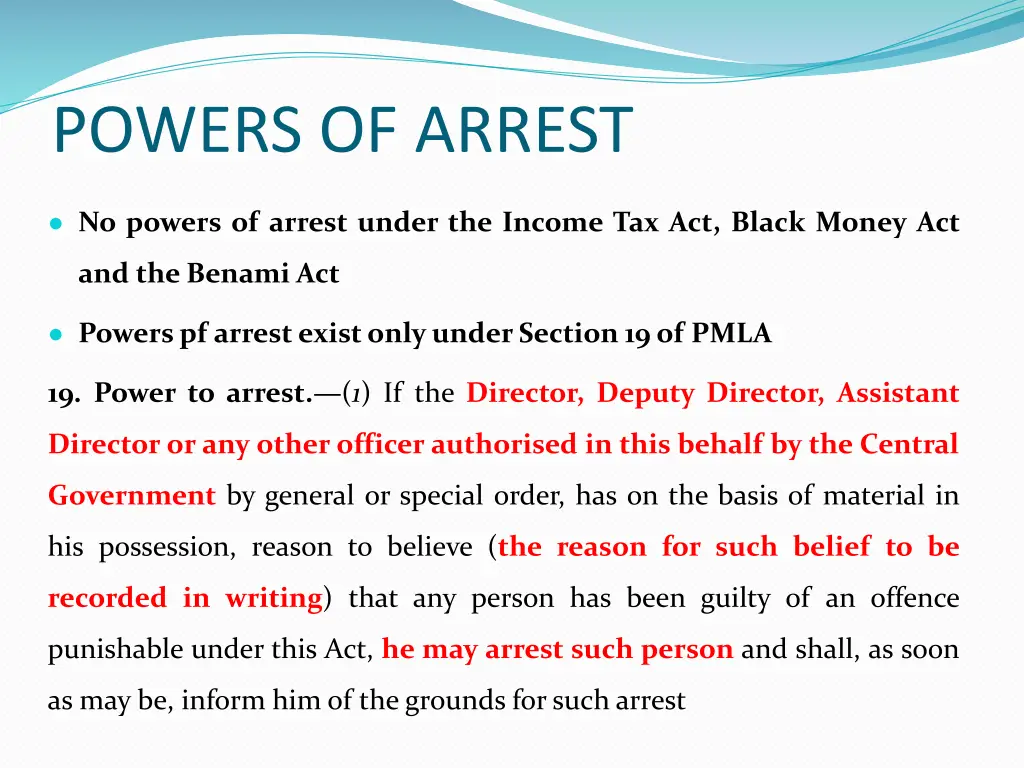 powers of arrest