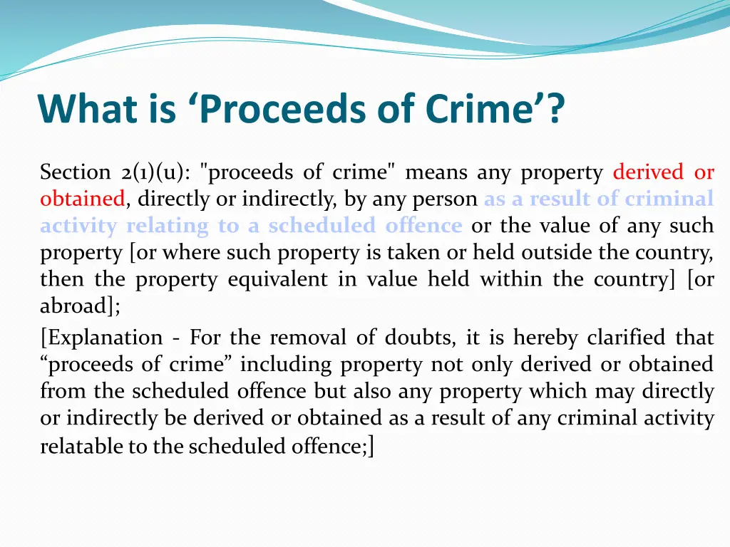 what is proceeds of crime