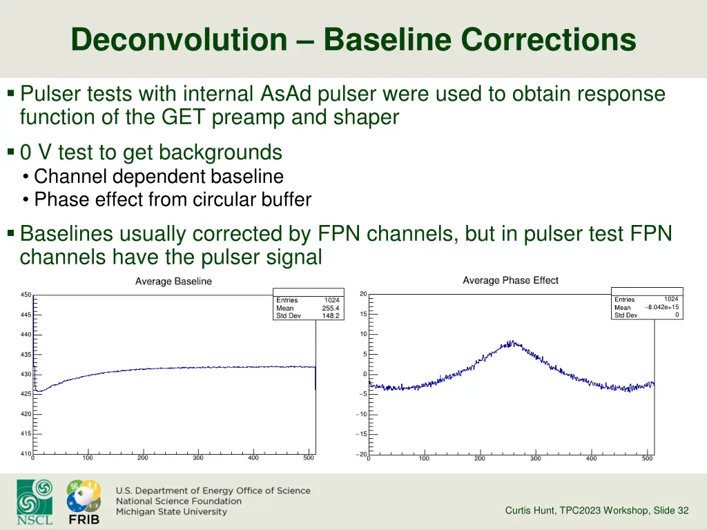 deconvolution baseline corrections