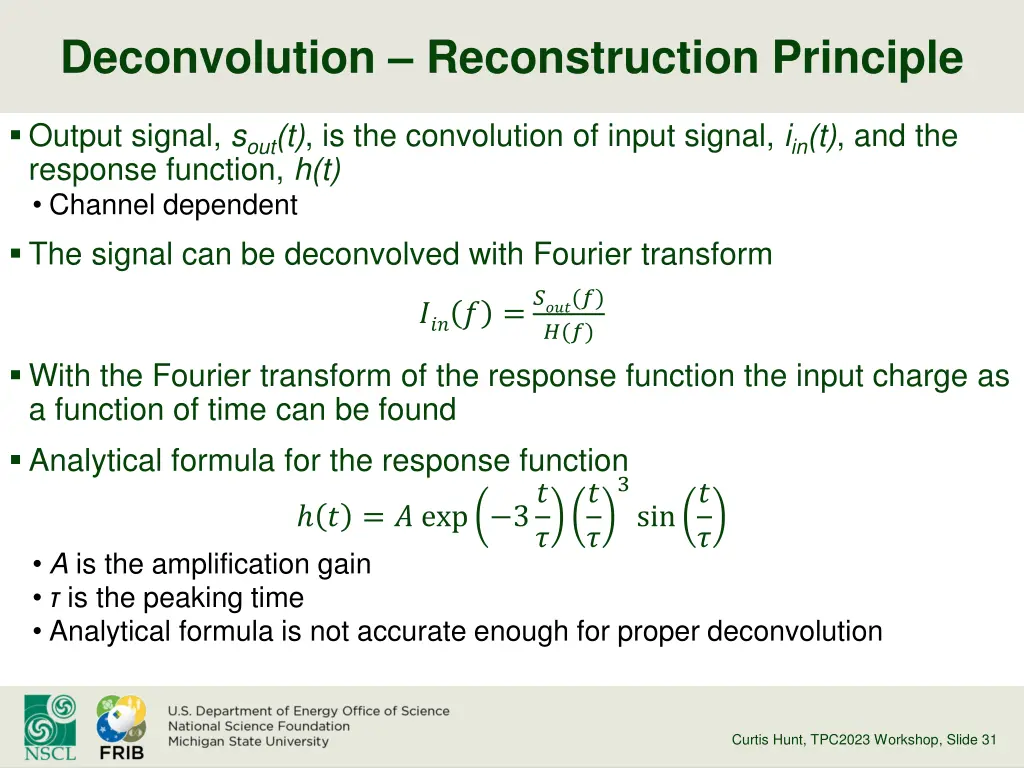 deconvolution reconstruction principle 1