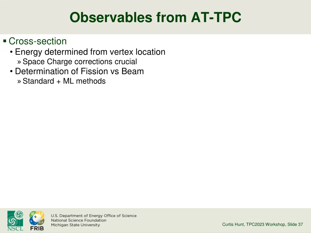 observables from at tpc