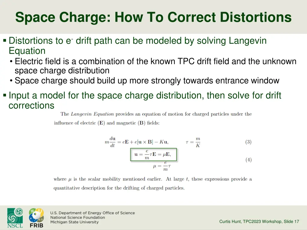 space charge how to correct distortions 1