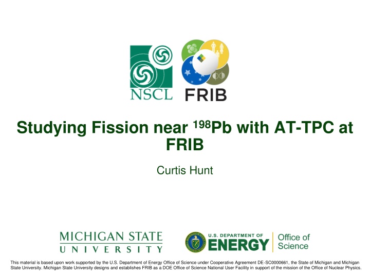 studying fission near 198 pb with at tpc at frib