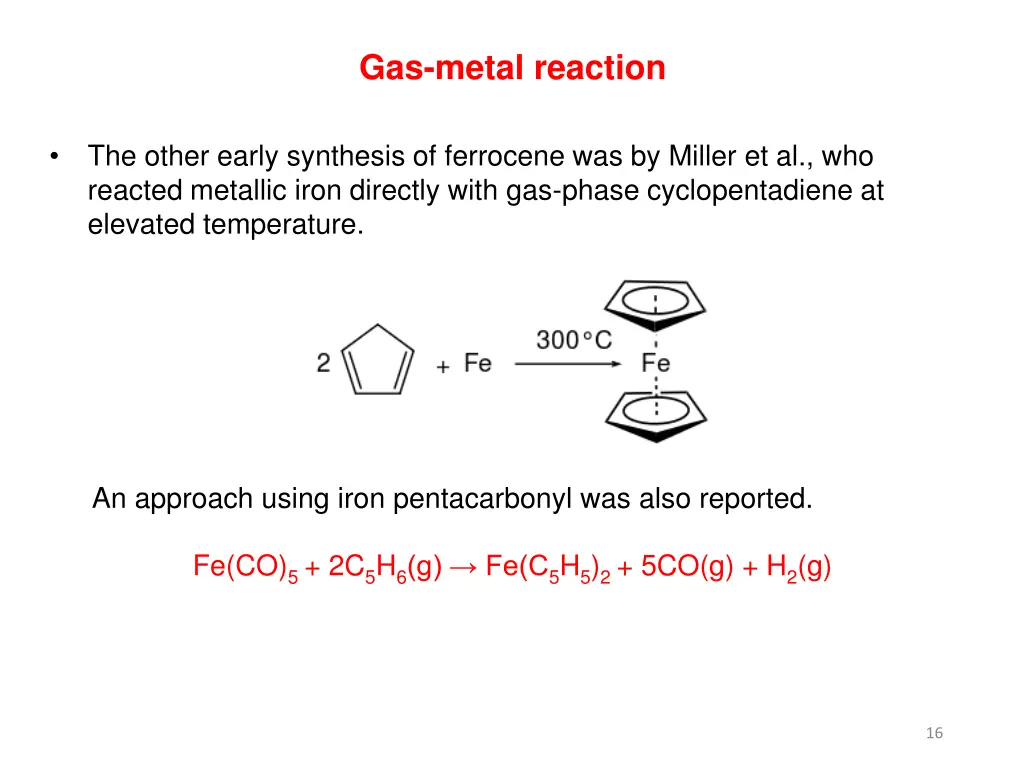 gas metal reaction