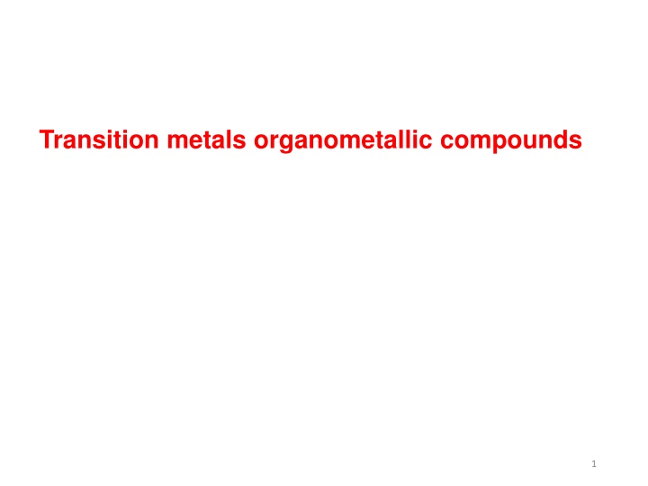 transition metals organometallic compounds