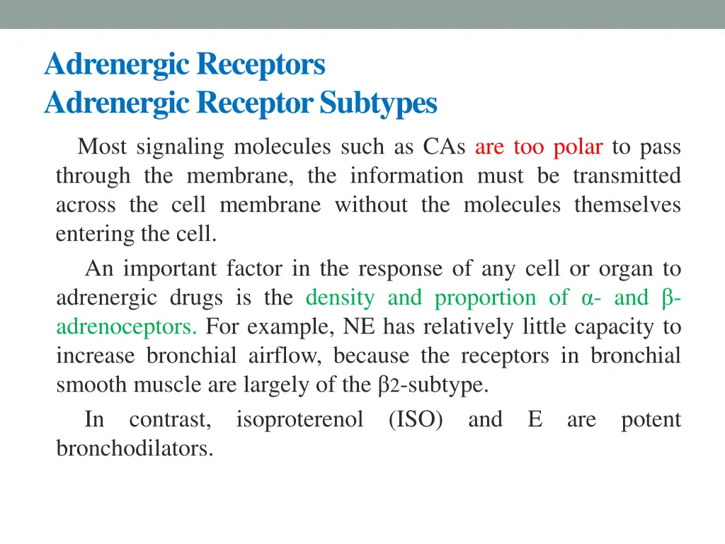 adrenergic receptors adrenergic receptor subtypes