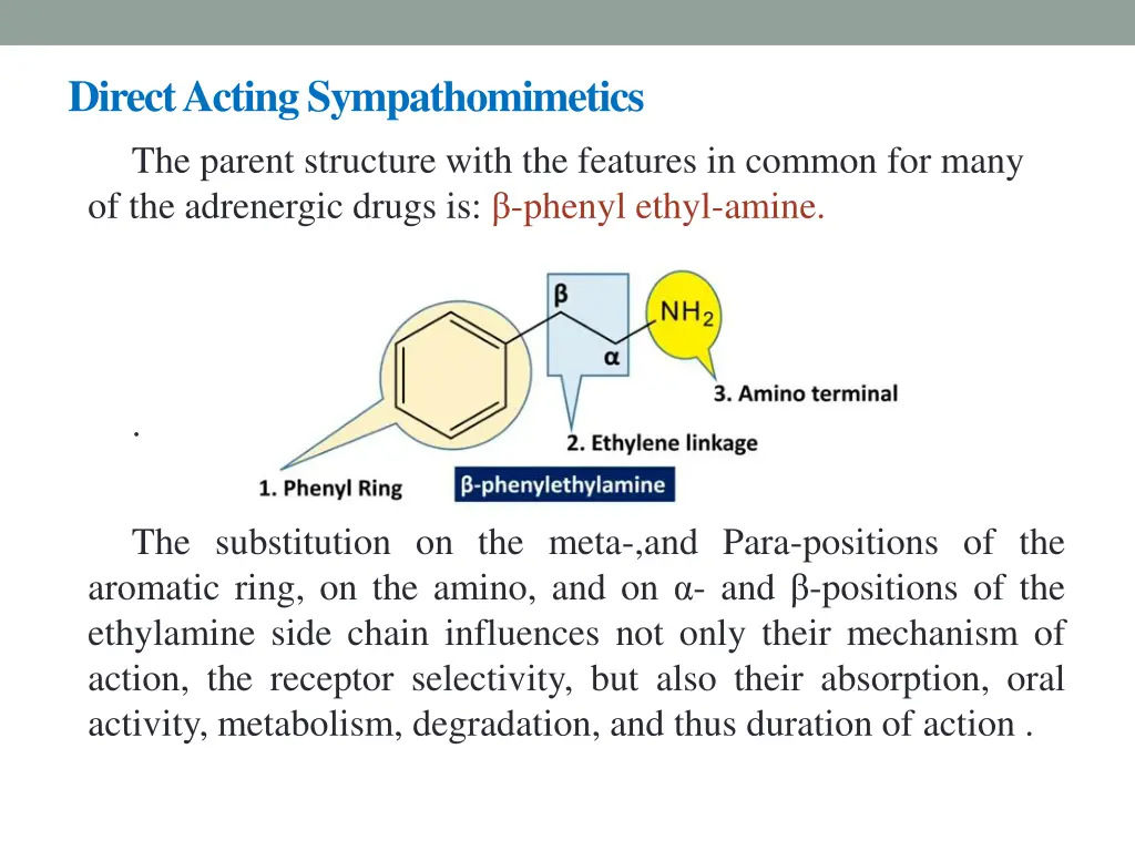 direct acting sympathomimetics the parent