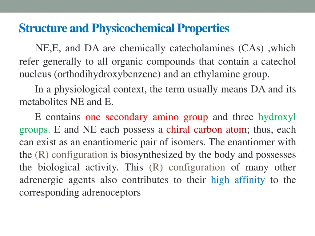 structure and physicochemical properties