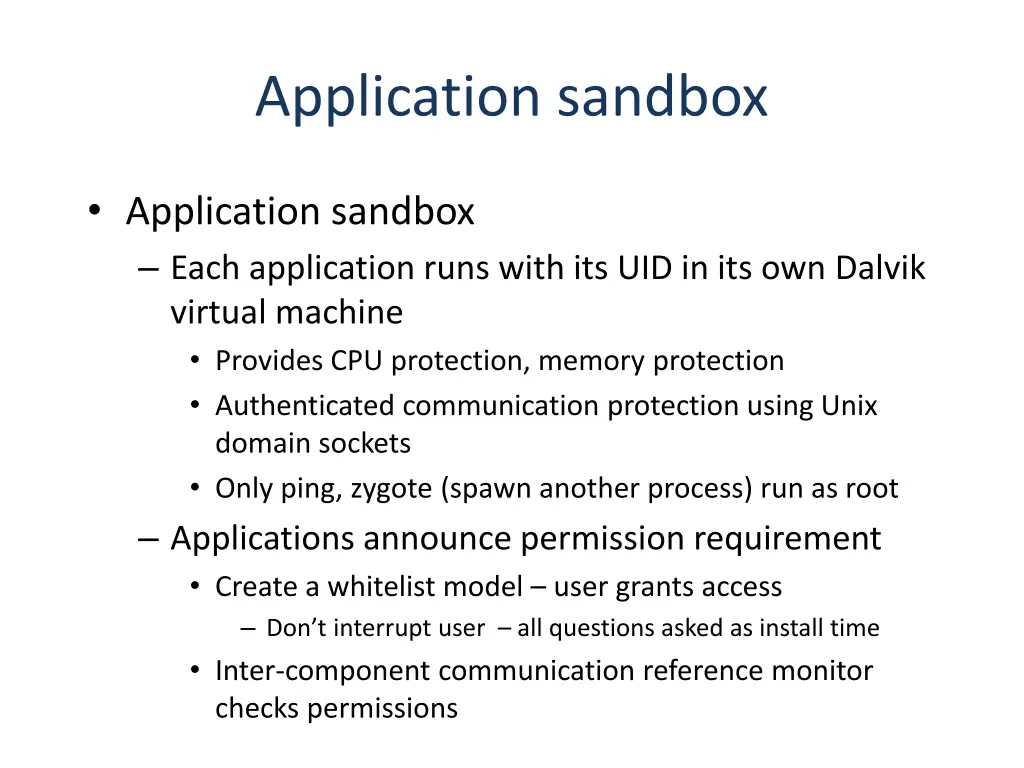 application sandbox