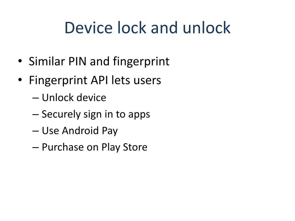 device lock and unlock