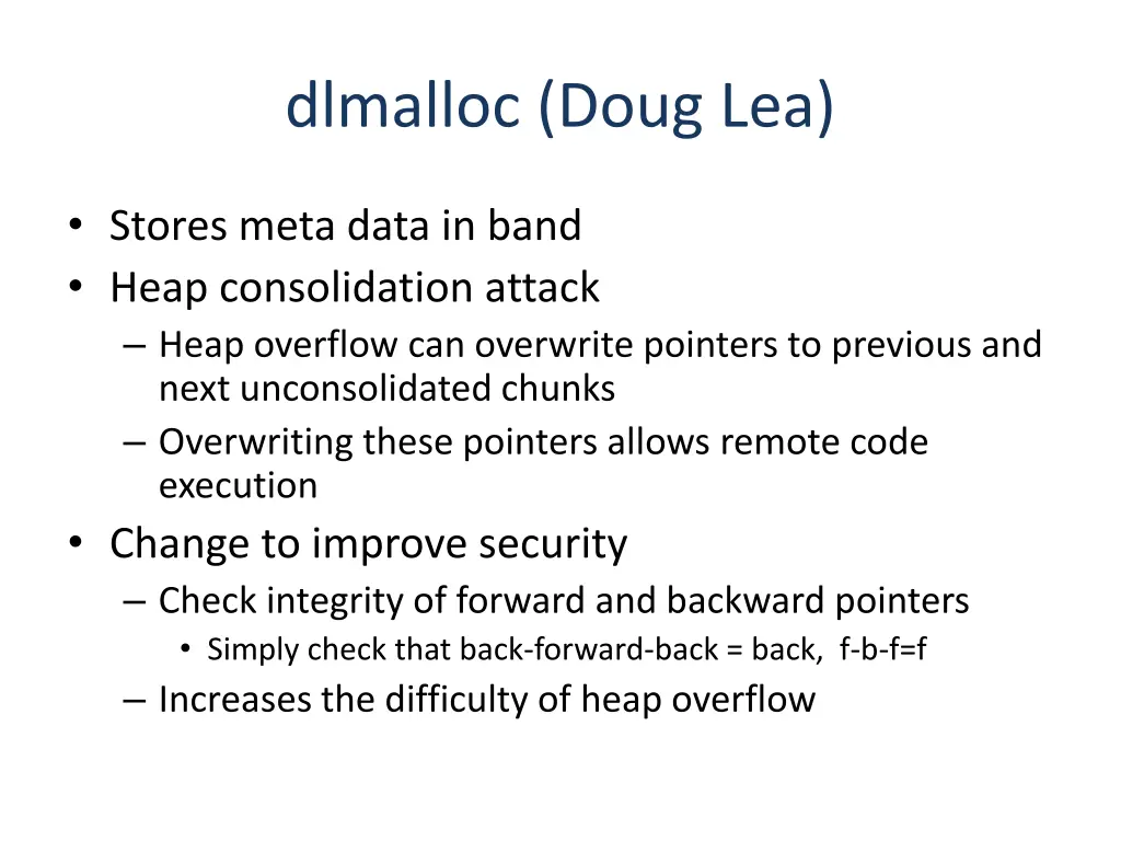 dlmalloc doug lea