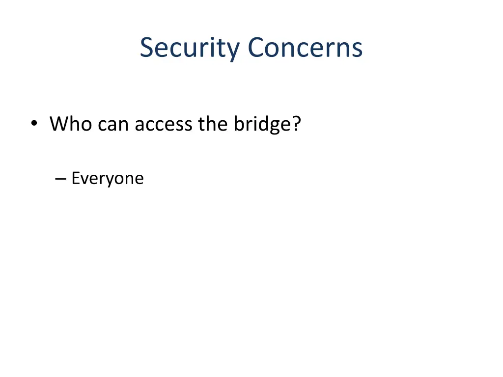 security concerns