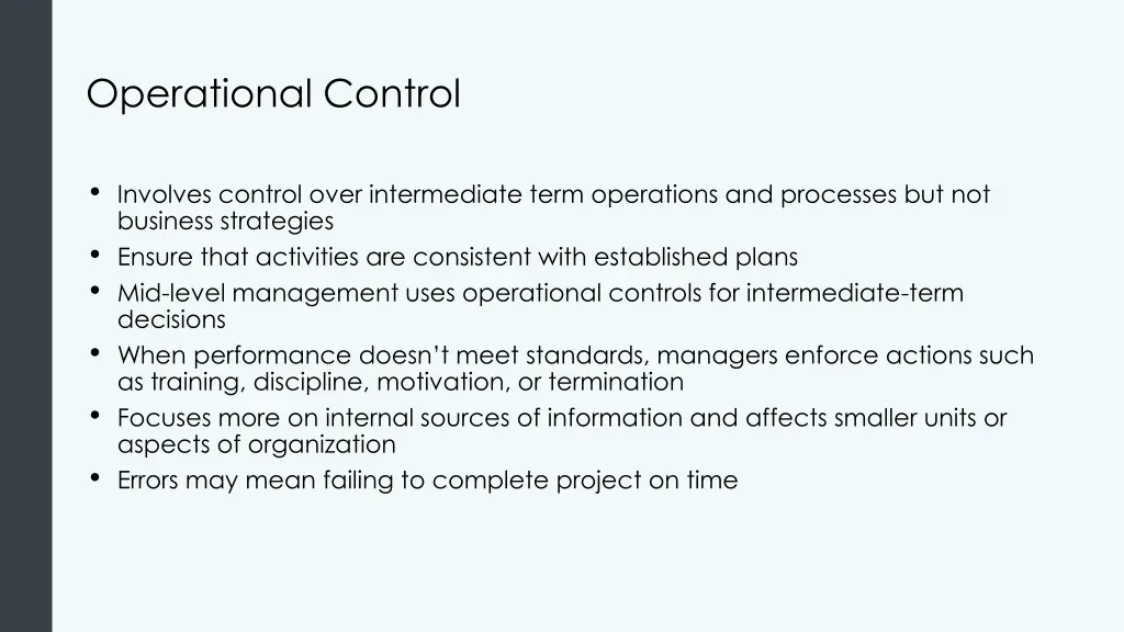 operational control