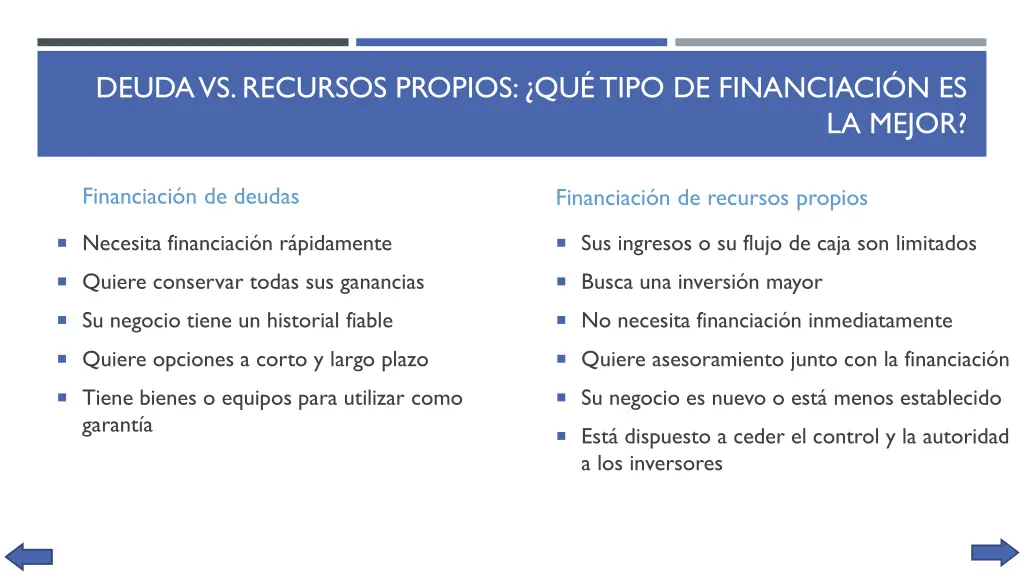 deuda vs recursos propios qu tipo de financiaci