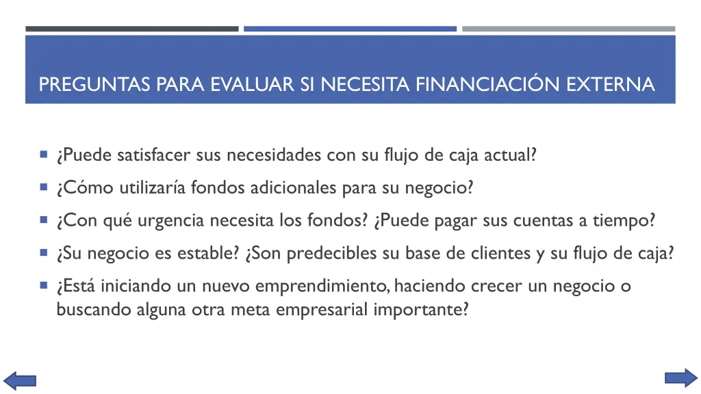 preguntas para evaluar si necesita financiaci