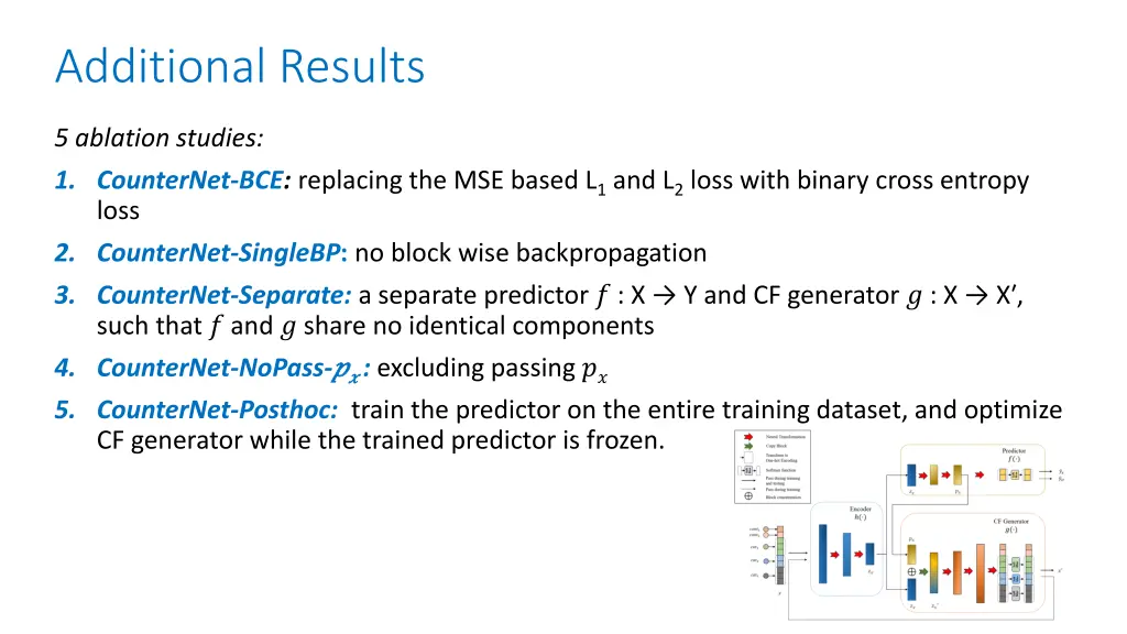 additional results